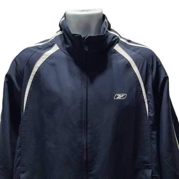Reebok Mens Navy Blue Track Jacket Size XL - Picture 5 of 10